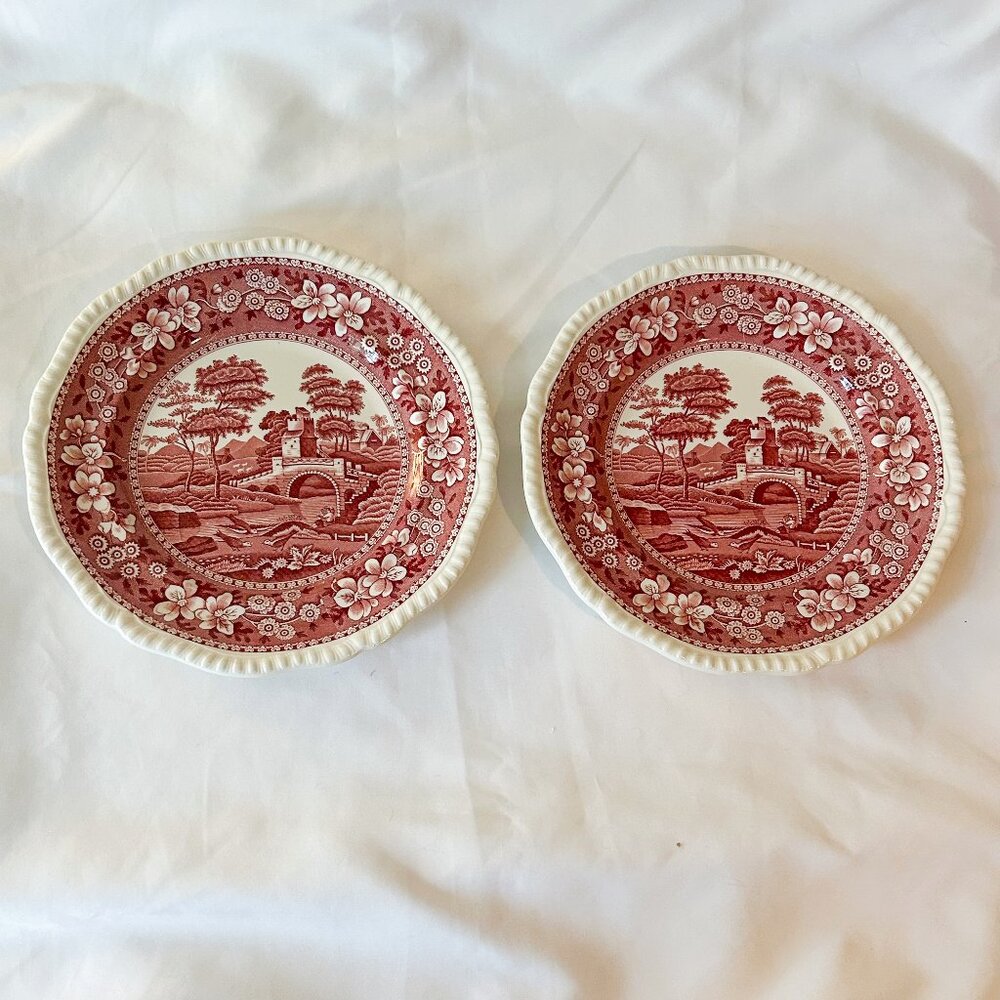 Copeland Spode Tower Vintage 9.5" Dinner Plates, Set of 2